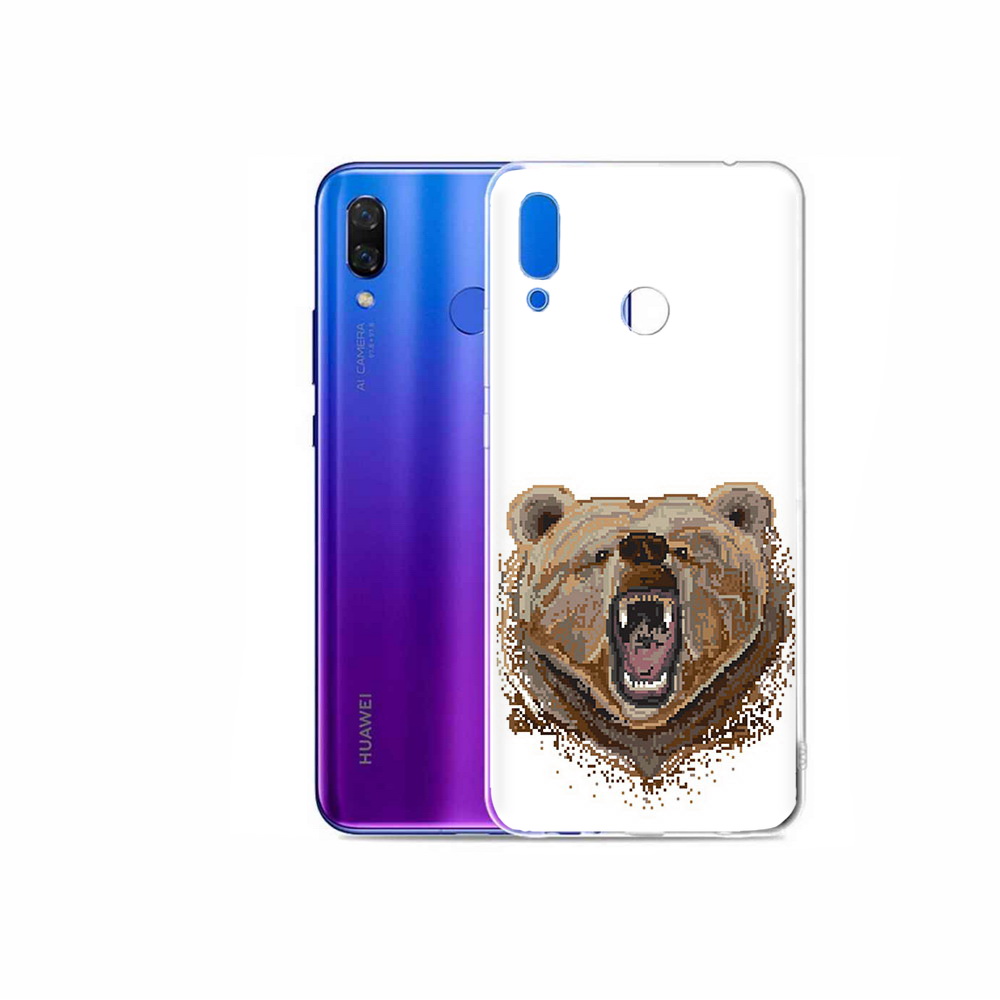 

Чехол MyPads Tocco для Honor Play пиксельный медведь, Прозрачный, Tocco