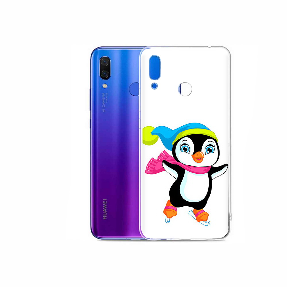 

Чехол MyPads Tocco для Honor Play пингвин на коньках, Прозрачный, Tocco