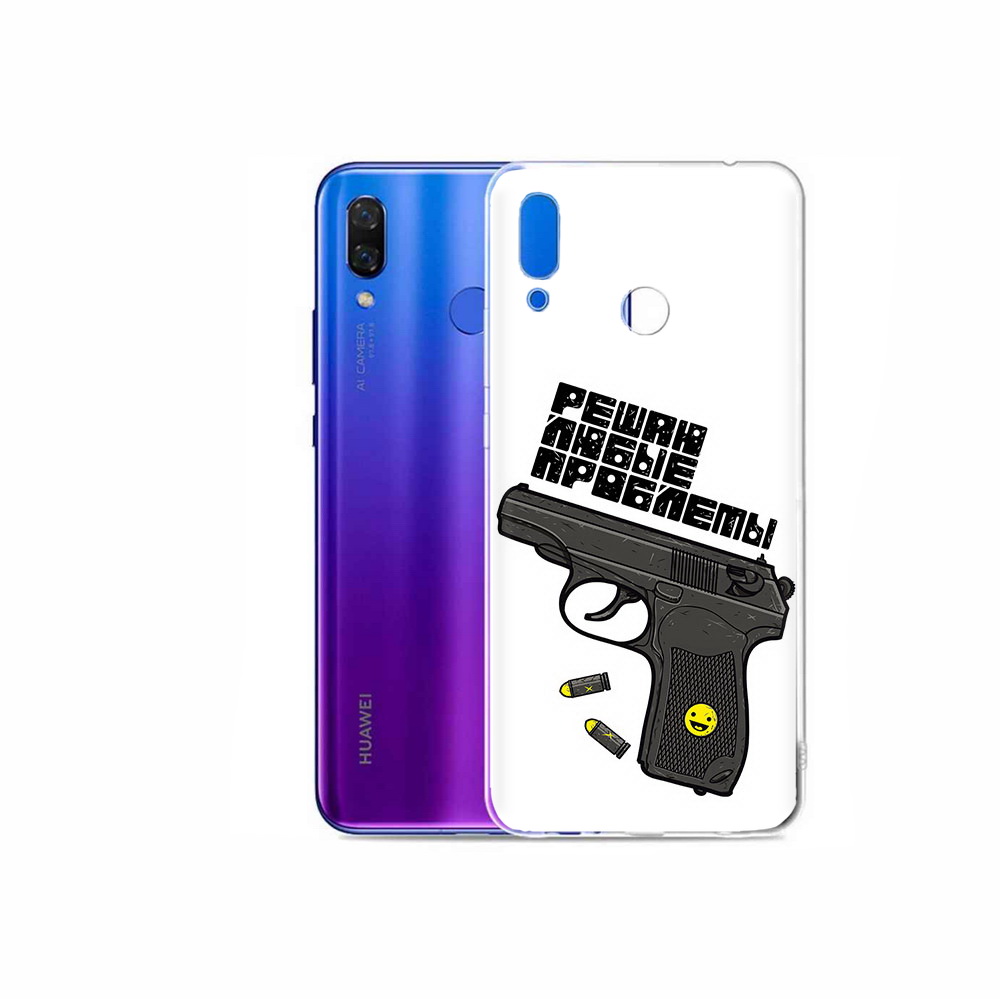 

Чехол MyPads Tocco для Honor Play пистолет против проблем, Прозрачный, Tocco