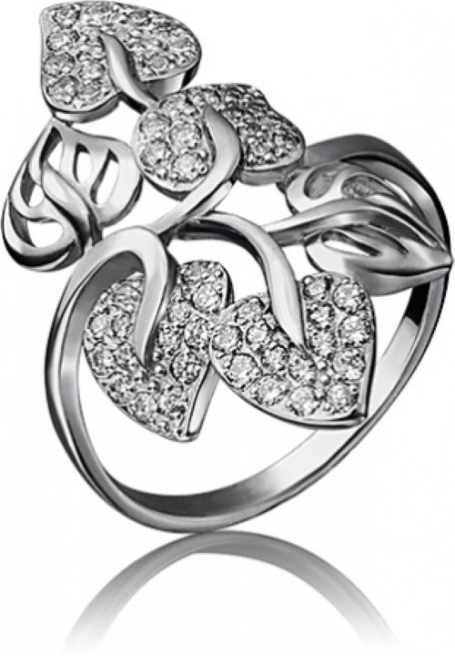 

Кольцо из белого золота с фианитом р. 16,5 PLATINA jewelry 01-3654-00-401-1120-24, 01-3654-00-401-1120-24
