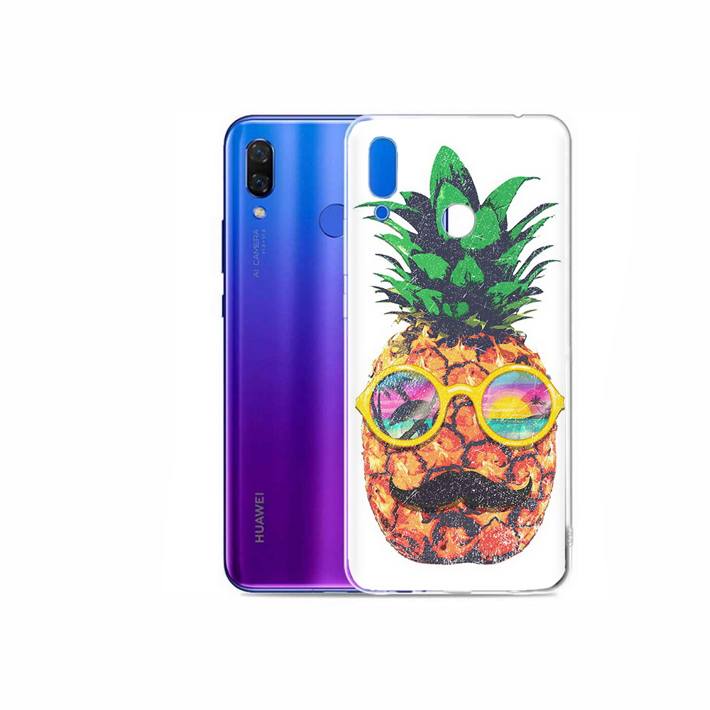 

Чехол MyPads Tocco для Honor Play прикольный ананас с лицом, Прозрачный, Tocco
