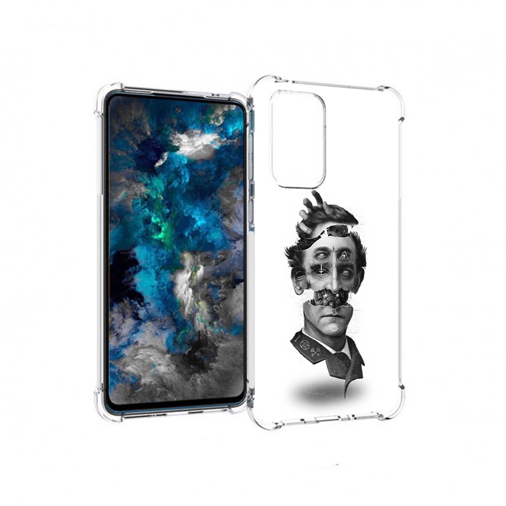 

Чехол MyPads Tocco для Samsung Galaxy A33 5G страшное лицо абстракция, Прозрачный, Tocco