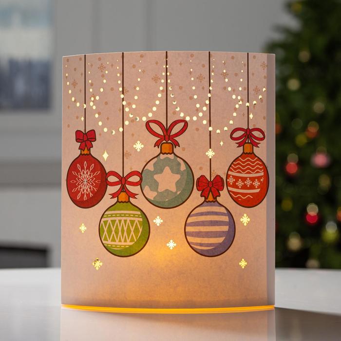 

Световая фигура Luazon Lighting Елочные шары Р00011586 белый теплый, Елочные шары