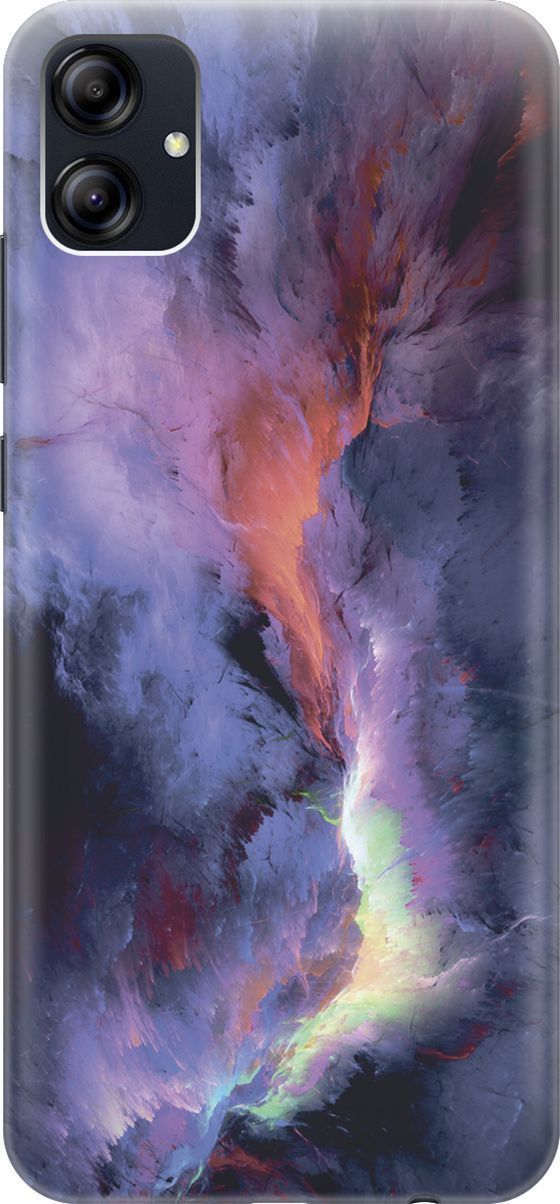 

Силиконовый чехол на Samsung Galaxy A04e "Гром и молния", Фиолетовый;черный, 158468