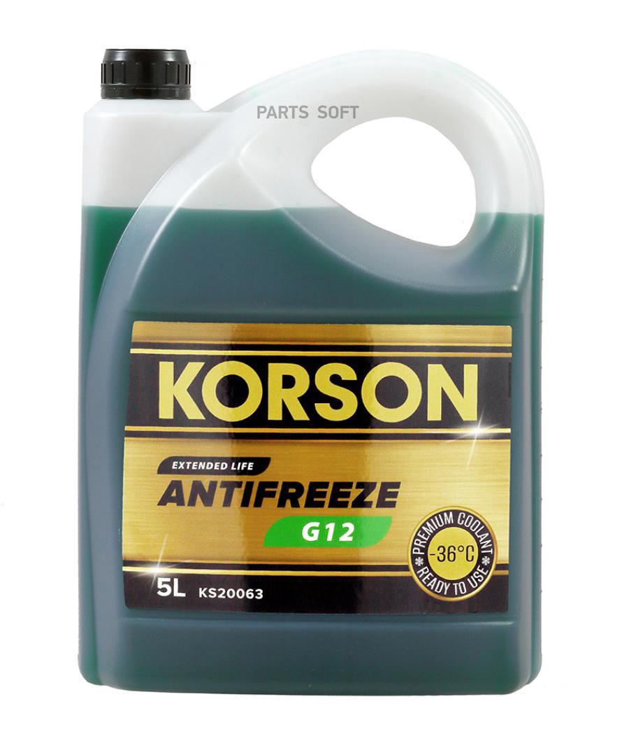 KORSON KS20063 Антифриз, готовый раствор G12 -36 зеленый 5л  1шт