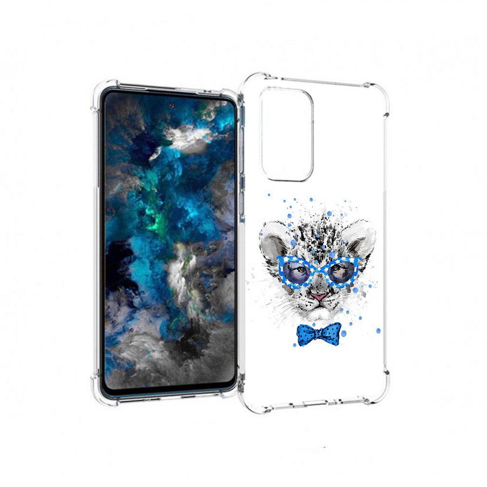 

Чехол MyPads Tocco для Samsung Galaxy A33 5G тигренок с бабочкой, Прозрачный, Tocco