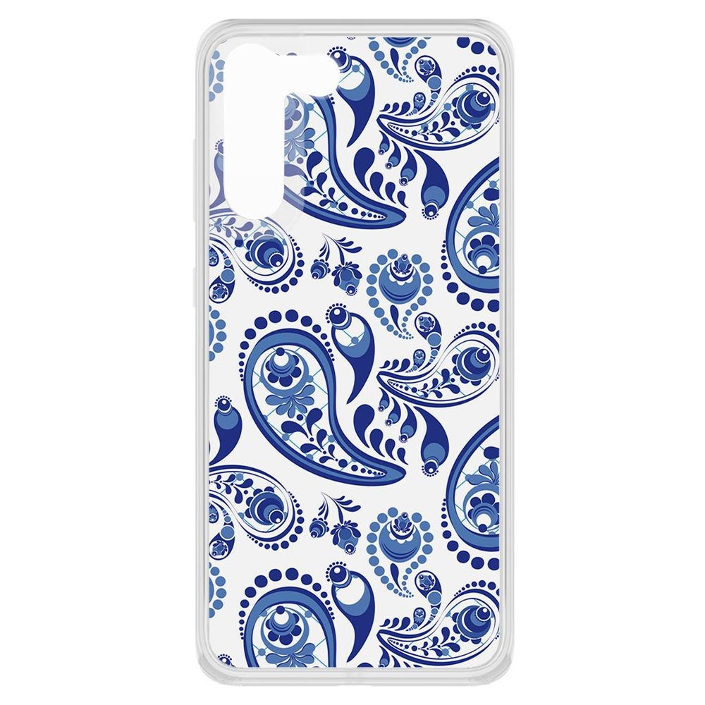 

Чехол-накладка Krutoff Clear Case Гжель для Samsung Galaxy S21 FE (G990), Прозрачный