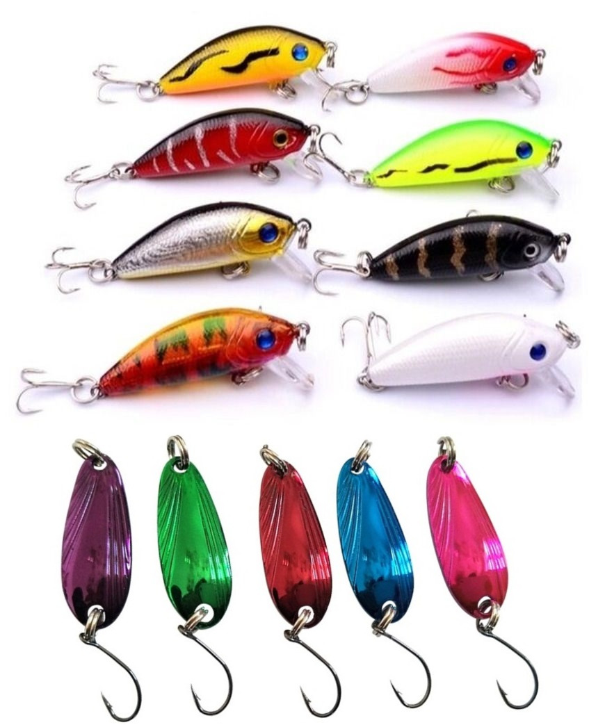 

Форелевый набор. Воблеры и блесны. 13 штук. Lucky Fish. KIT3741, KIT3741