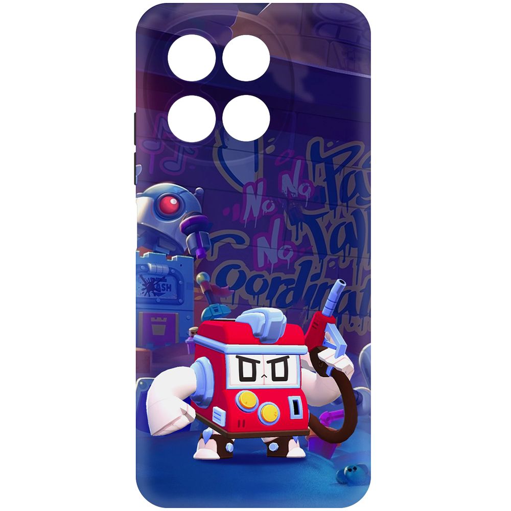 

Чехол-накладка Krutoff Soft Case Brawl Stars - V8-БИТ для TECNO Spark 30 5G черный