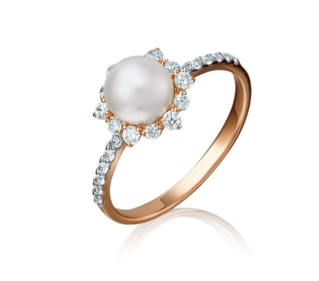 

Кольцо из золота р. 16,5 PLATINA jewelry 01-4389-00-302-1110-23, жемчуг культивированный, 01-4389-00-302-1110-23