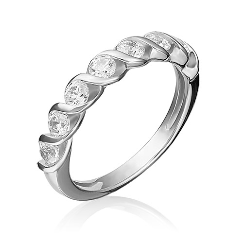 Кольцо из золота р. 15,5 PLATINA jewelry 01-4654-00-501-1120-38, фианит