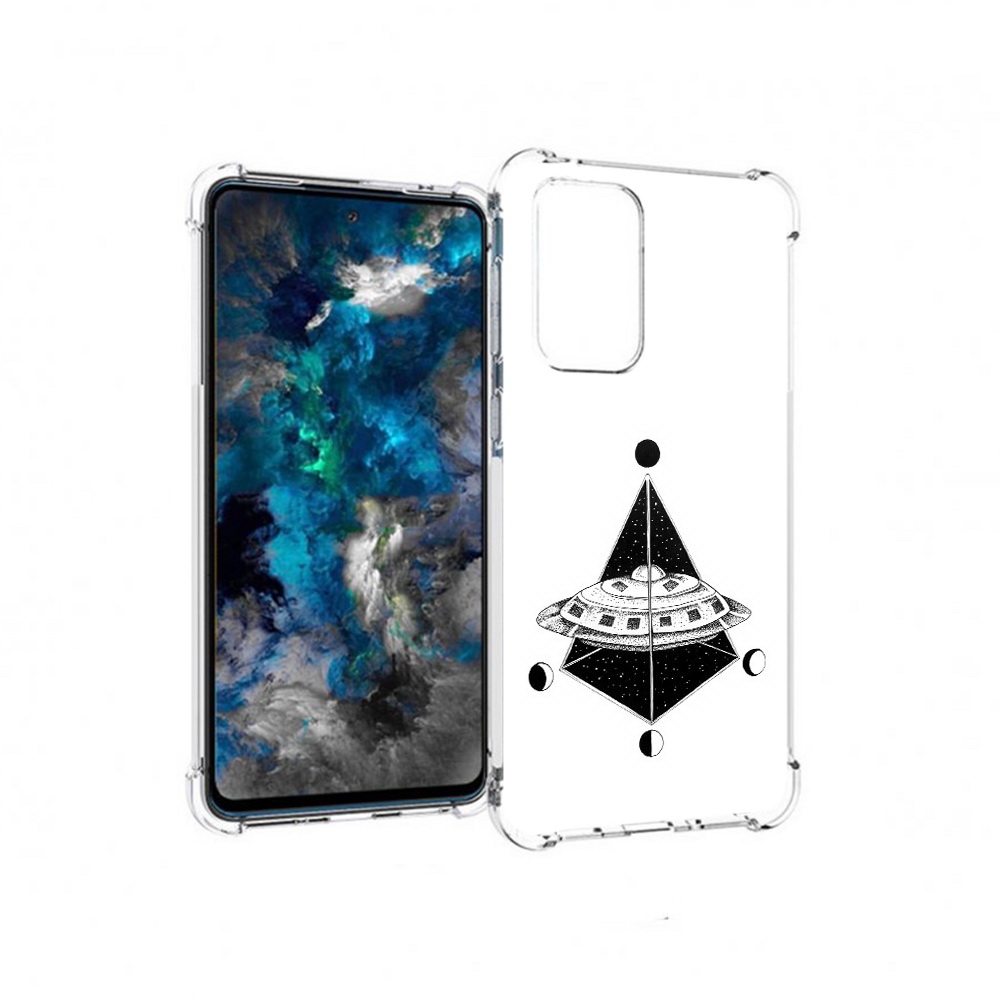 

Чехол MyPads Tocco для Samsung Galaxy A33 5G черно белая летающая тарелка, Прозрачный, Tocco