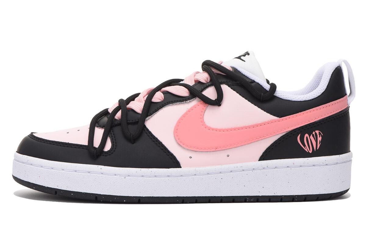 

Кеды унисекс Nike Court Borough GS черные 39 EU, Черный, Court Borough GS