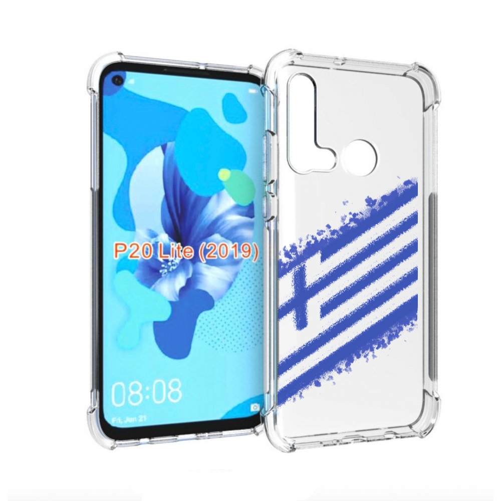 

Чехол бампер MyPads флаг Греции для Huawei P20 Lite (2019), Прозрачный, Tocco