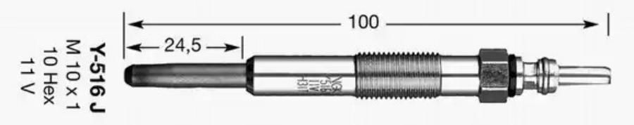 

Свеча накала NGK 6416 6416