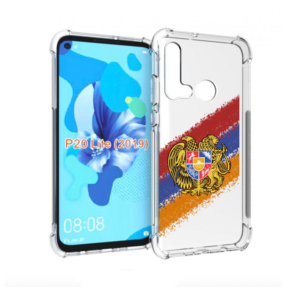 

Чехол бампер MyPads флаг герб Армении для Huawei P20 Lite (2019), Прозрачный, Tocco