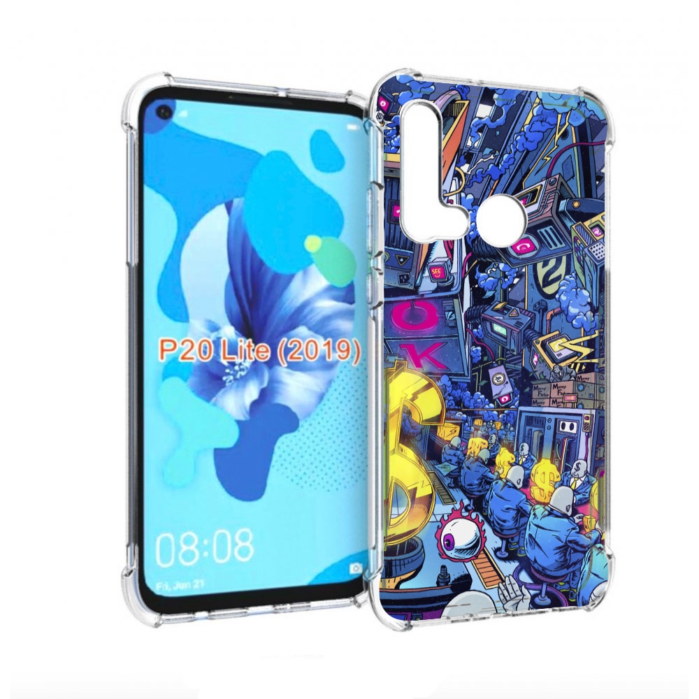 

Чехол бампер MyPads футуристичная картинка для Huawei P20 Lite (, Прозрачный, Tocco