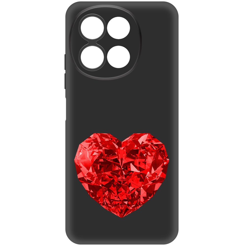 

Чехол-накладка Krutoff Soft Case Рубиновое сердце для TECNO Spark 30 5G черный