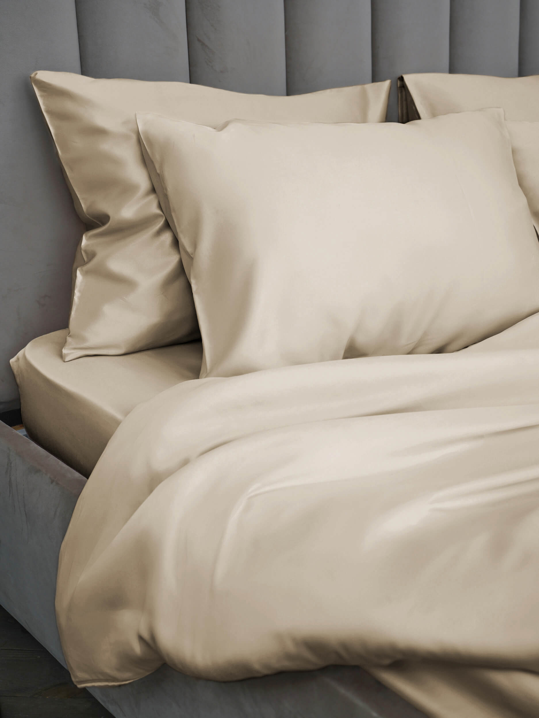 Двуспальный комплект постельного белья из тенселья Sand/на резинке