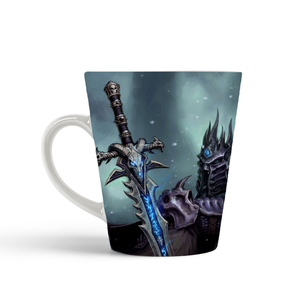 

Конусная кружка CoolPodarok Варкрафт Артес Warcraft Artes (персонаж сидит на троне)