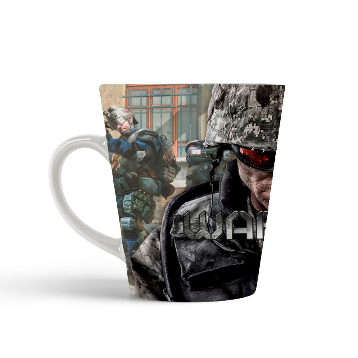 

Конусная кружка CoolPodarok WarFace Варфейс (солдаты и лого)