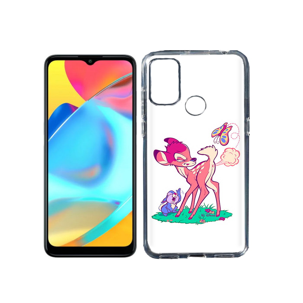 

Чехол MyPads Tocco для Alcatel 3L 6056H (2021) смешной олененок (PT160724.669.610), Прозрачный, Tocco