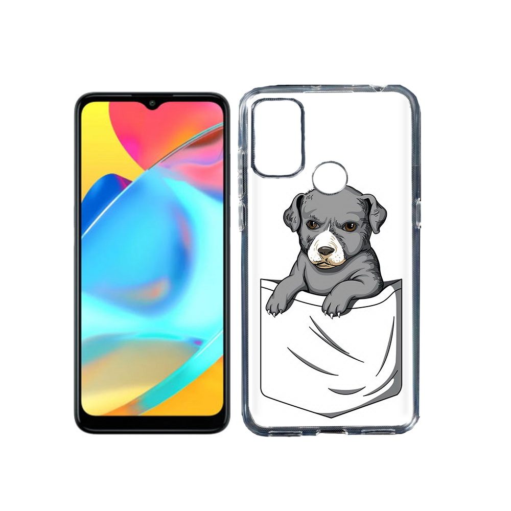 

Чехол MyPads Tocco для Alcatel 3L 6056H (2021) собачка в кармане (PT160724.669.611), Прозрачный, Tocco