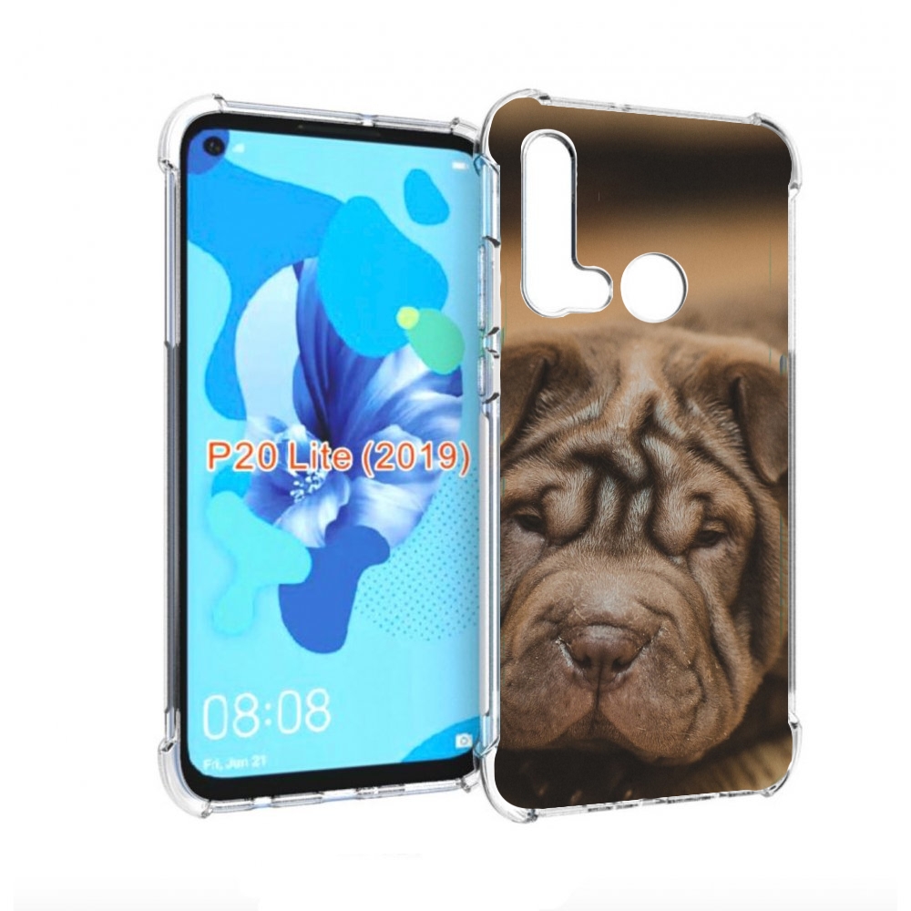 

Чехол бампер MyPads шарпеи для Huawei P20 Lite (2019), Прозрачный, Tocco
