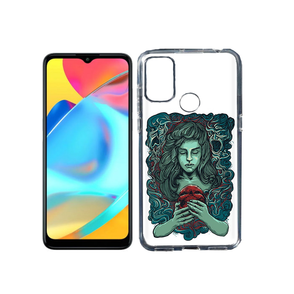 

Чехол MyPads Tocco для Alcatel 3L 6056H (2021) спящая девушка (PT160724.669.619), Прозрачный, Tocco