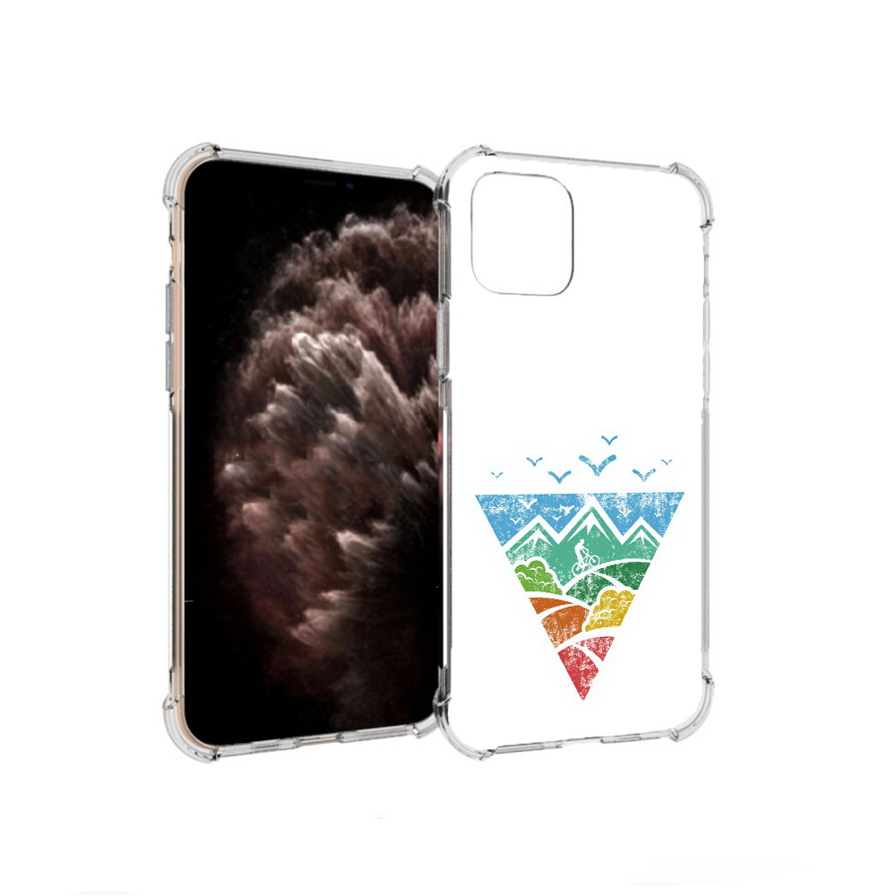 

Чехол MyPads Tocco для Apple iPhone 11 Pro Лес земля море чайки, Прозрачный, Tocco
