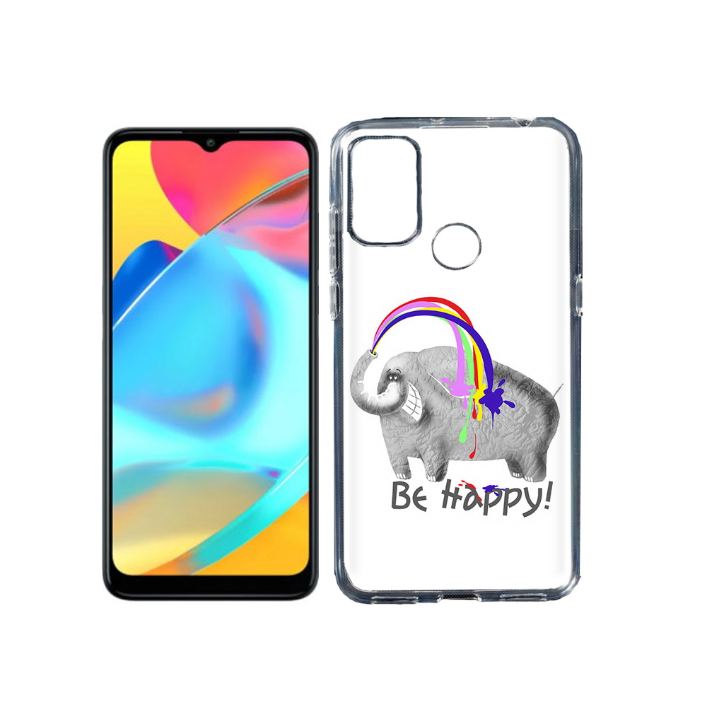 

Чехол MyPads Tocco для Alcatel 3L 6056H (2021) счастливый слон (PT160724.669.632), Прозрачный, Tocco