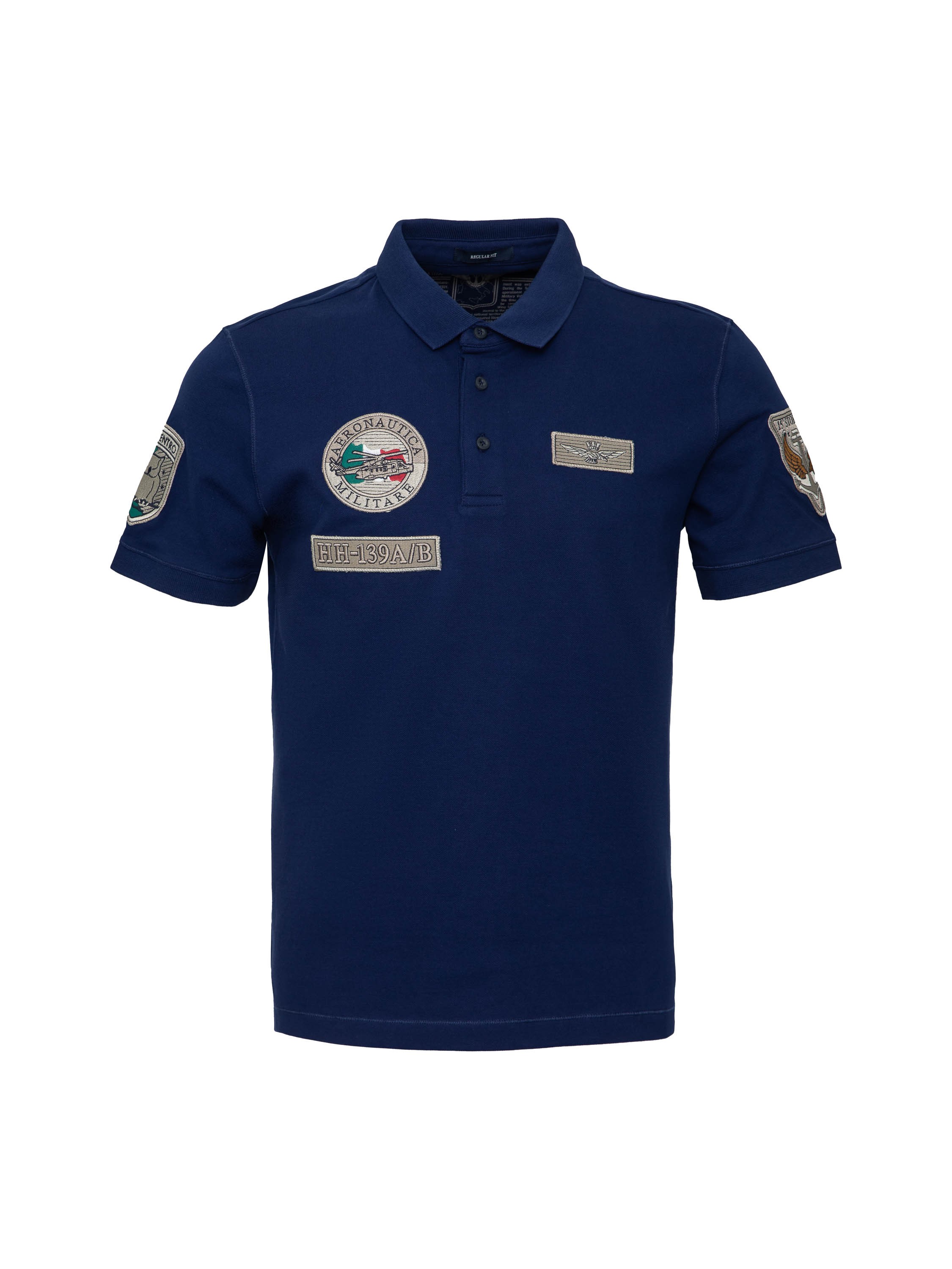 

Футболка мужская Aeronautica Militare PO1682P192 синяя XL, Синий, PO1682P192