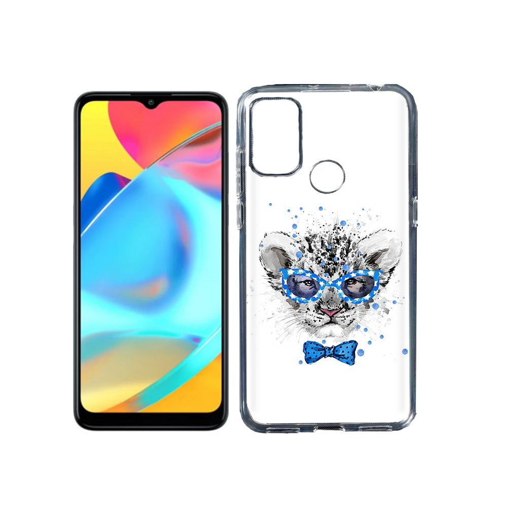 

Чехол MyPads Tocco для Alcatel 3L 6056H (2021) тигренок с бабочкой (PT160724.669.642), Прозрачный, Tocco