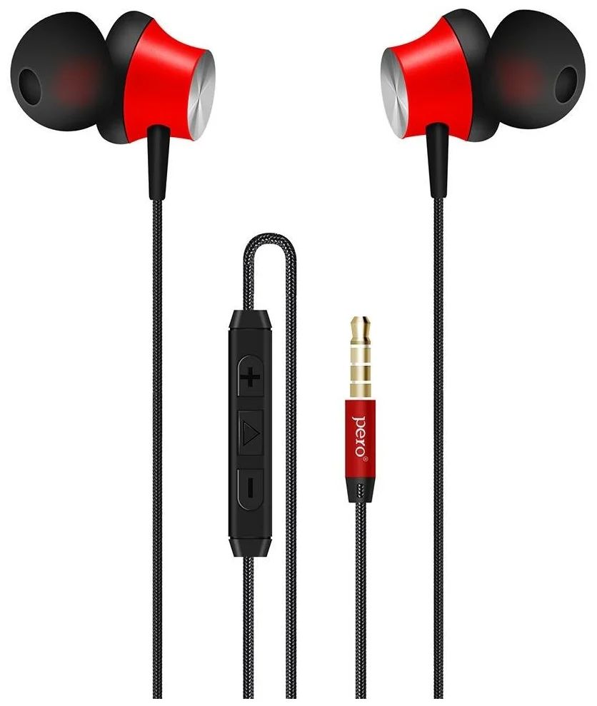 

Наушники PERO EP01, вакуумные, микрофон, 118 дБ, 3.5 mm, 1.2 м, магнитное крепление, красн
