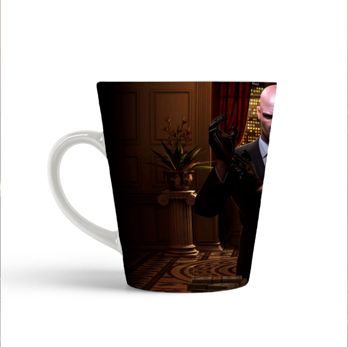 

Конусная кружка CoolPodarok hitman blood money Одевает перчатки