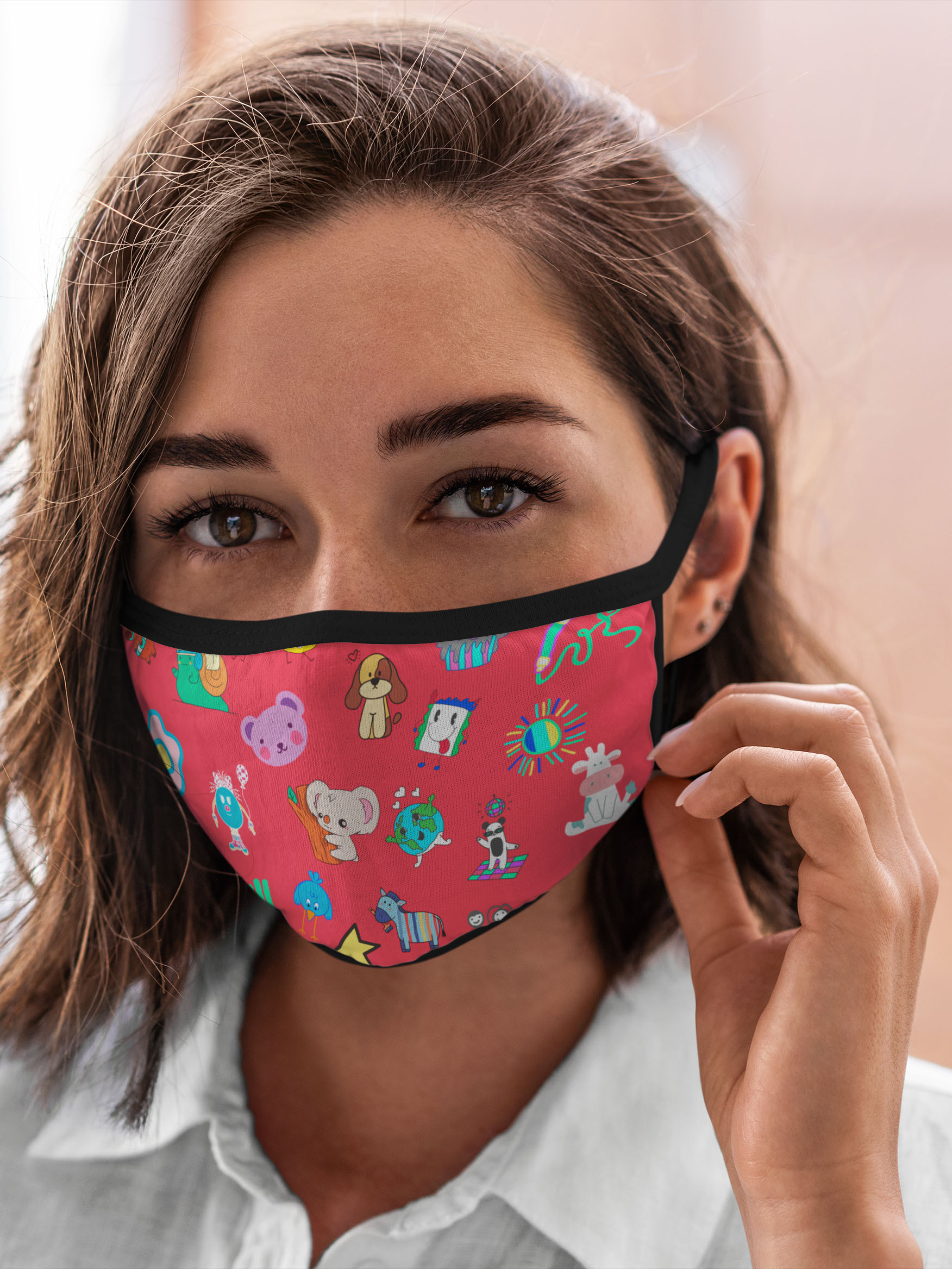 

Многоразовая маска унисекс Burnettie Разные Мультяшные Зверюшки, Разноцветный, Разные Мультяшные Зверюшки