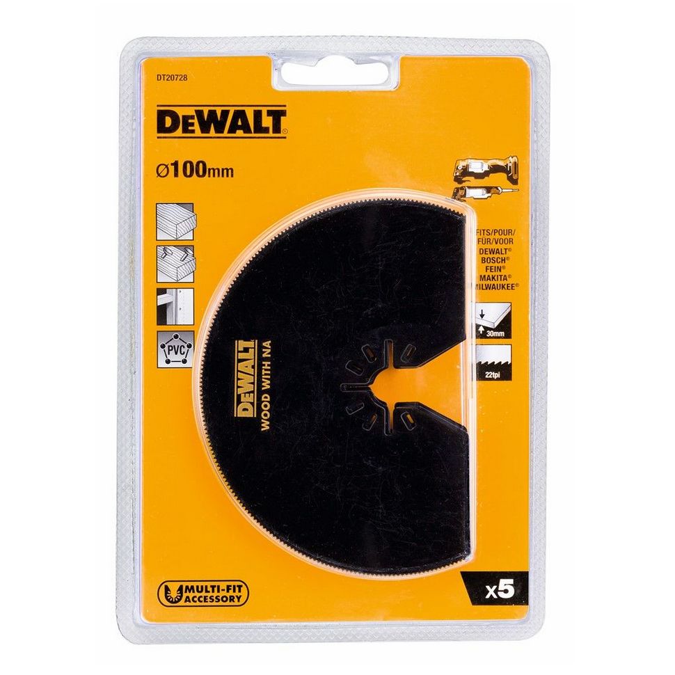 фото Сегментный пильный диск dewalt dt20728, биметаллический 10 мм, 5 шт. для dt20708