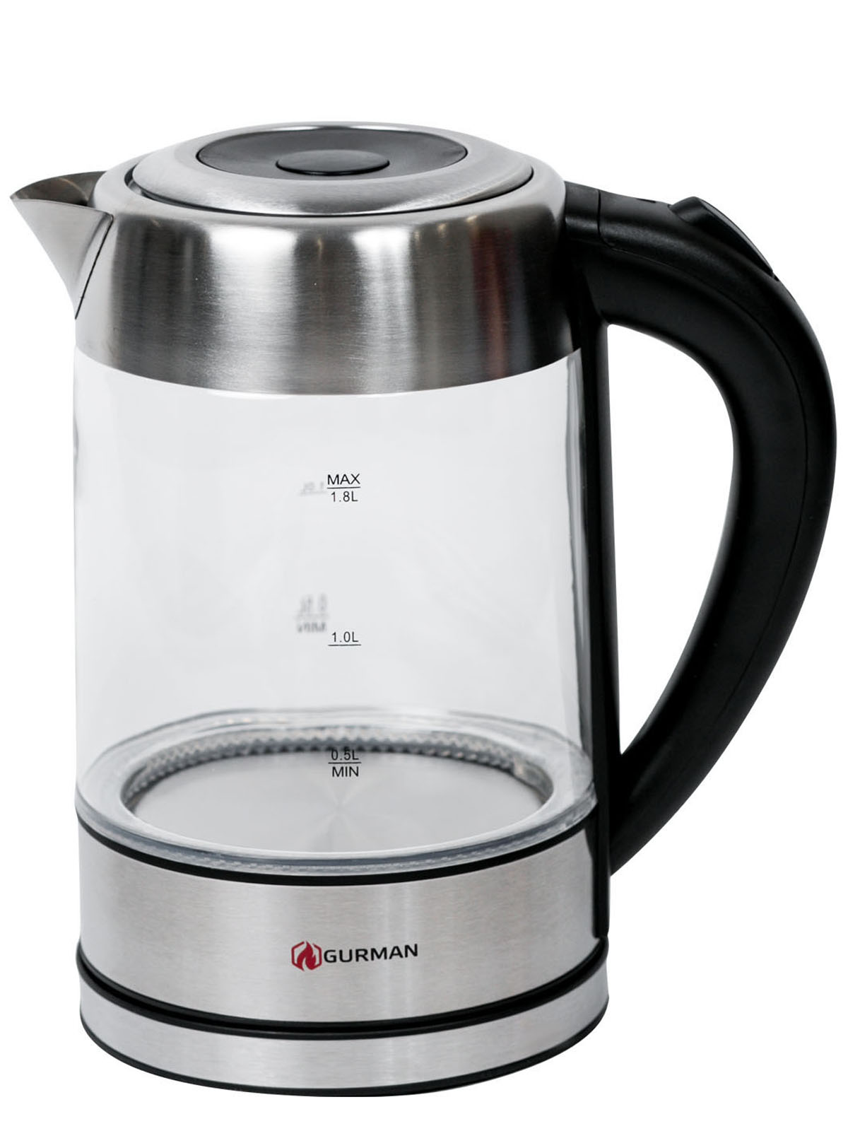 Чайник электрический Gurman GR-2080 1.8 л прозрачный сковорода helper gurman 26 см cf3826 i