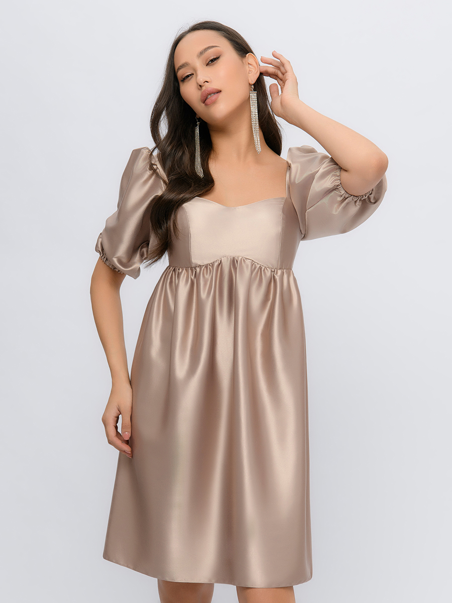 Платье женское 1001dress 0102961BG бежевое 46 RU