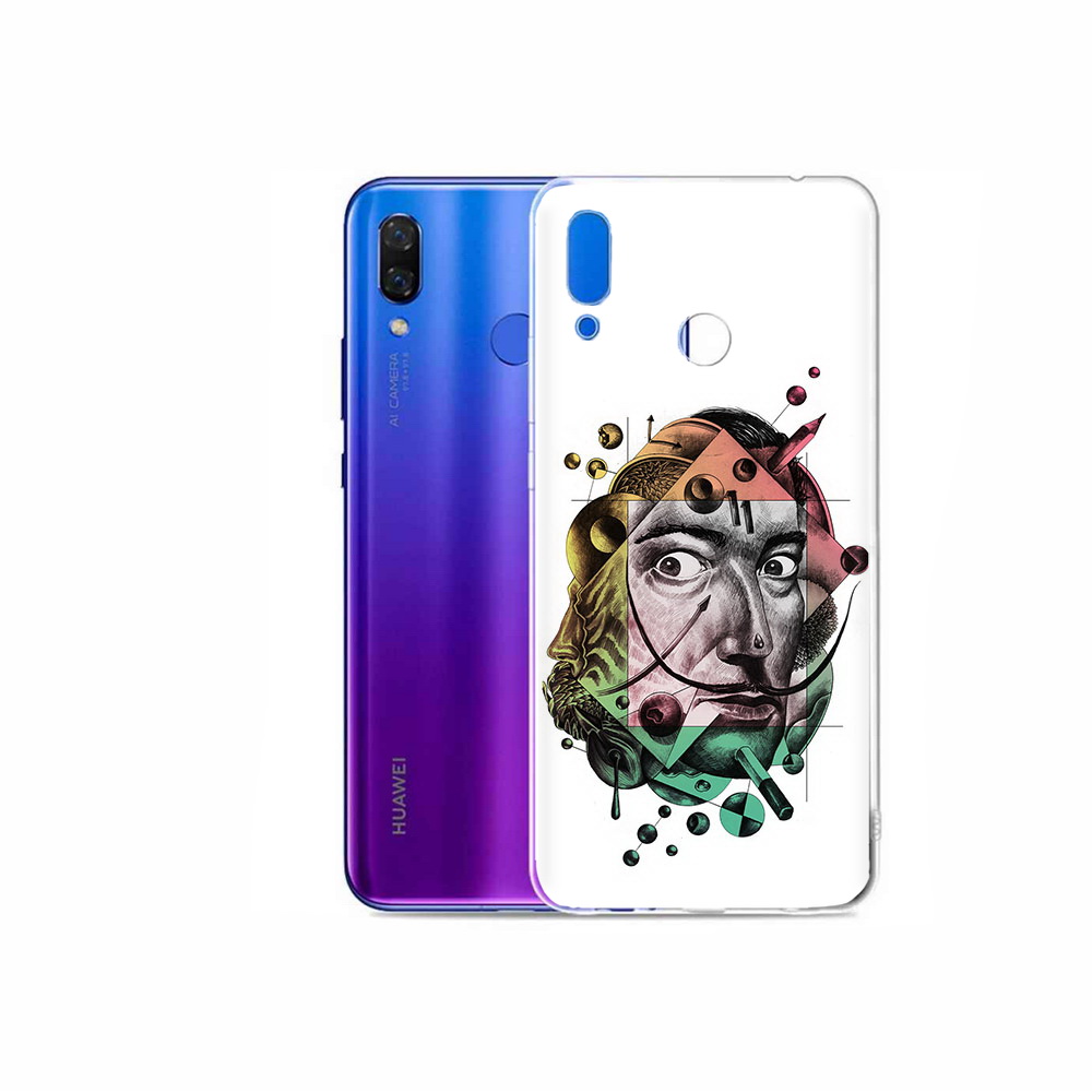 

Чехол MyPads Tocco для Honor Play разноцветное лицо абстракция, Прозрачный, Tocco