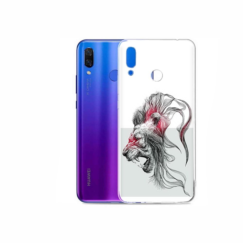 

Чехол MyPads Tocco для Honor Play разъяренный лев, Прозрачный, Tocco
