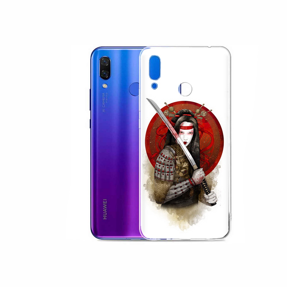 

Чехол MyPads Tocco для Honor Play рисованная девушка с катаной, Прозрачный, Tocco