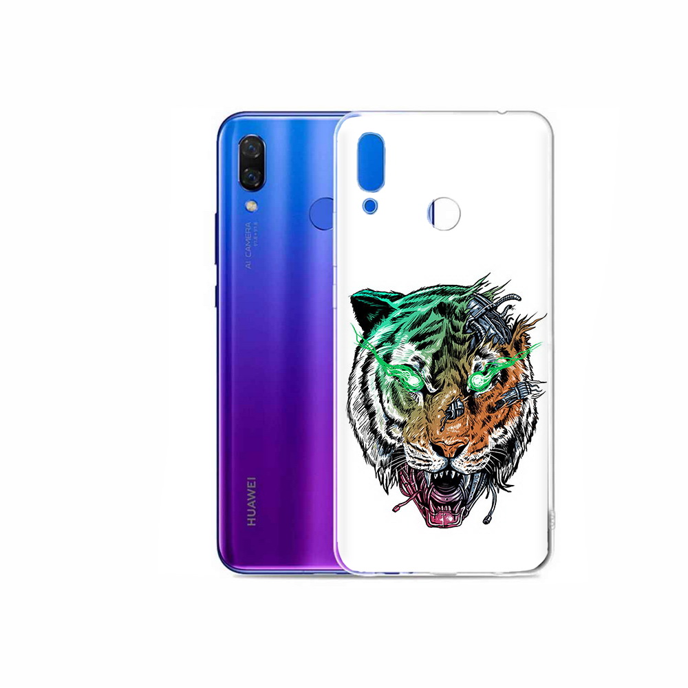 

Чехол MyPads Tocco для Honor Play робо-тигр, Прозрачный, Tocco