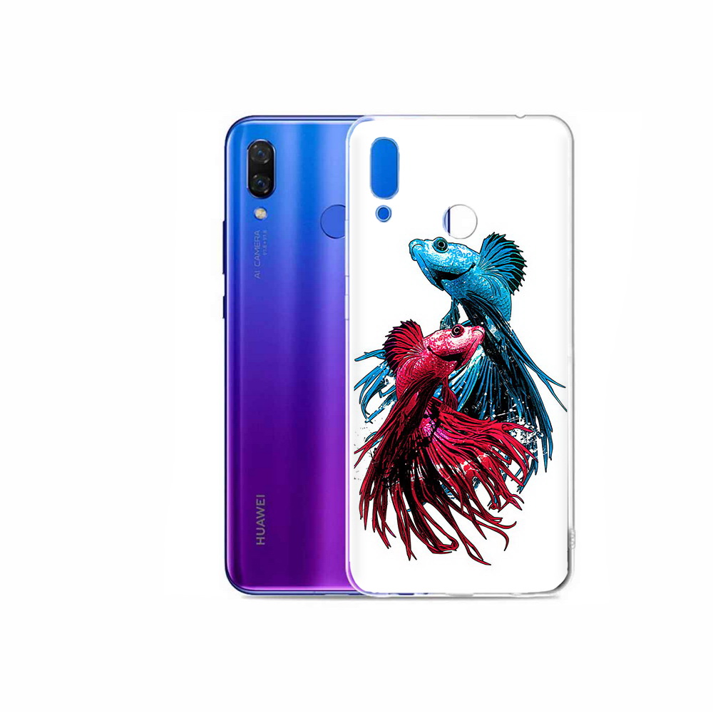 

Чехол MyPads Tocco для Honor Play рыбы петушки, Прозрачный, Tocco