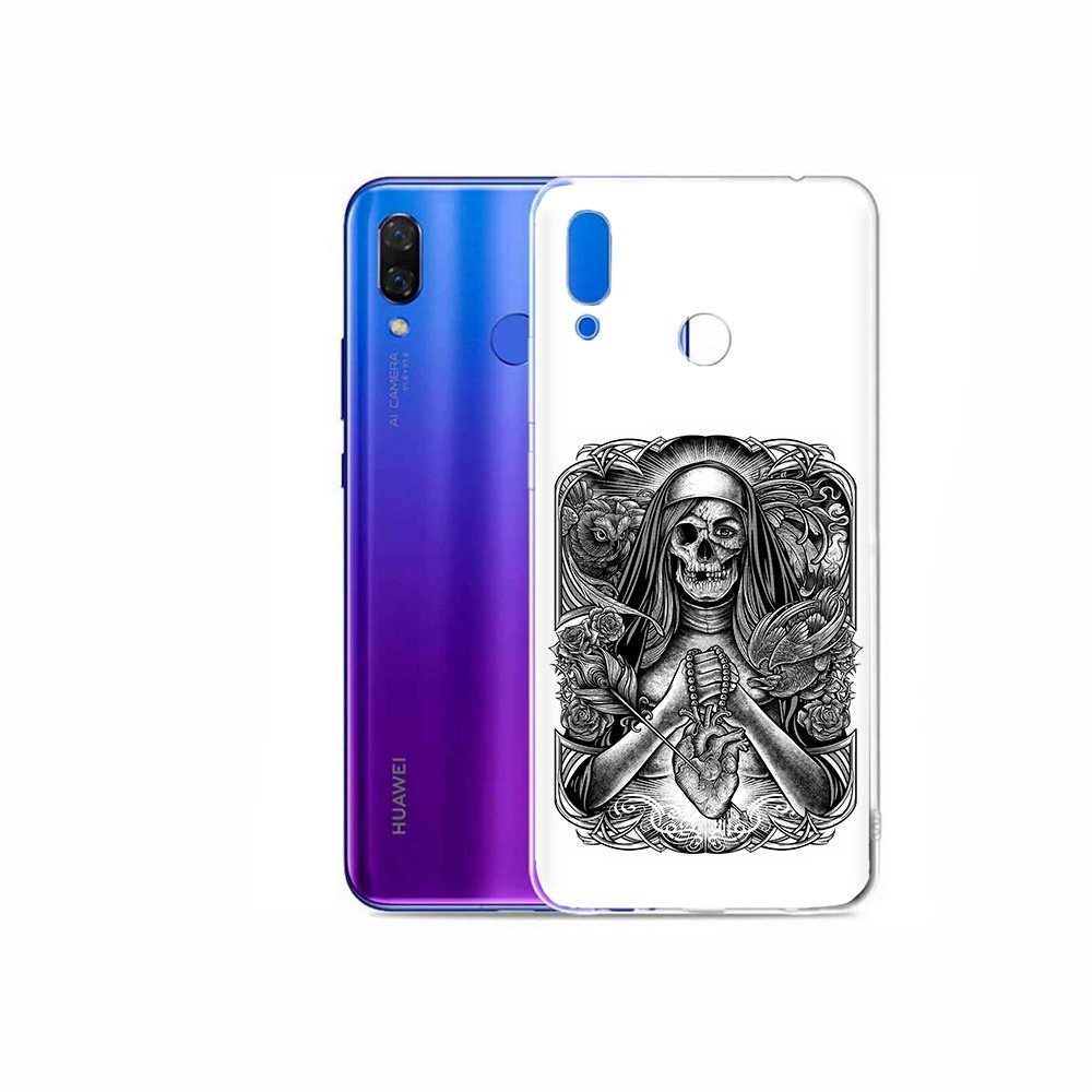 

Чехол MyPads Tocco для Honor Play скелет с сердцем, Прозрачный, Tocco