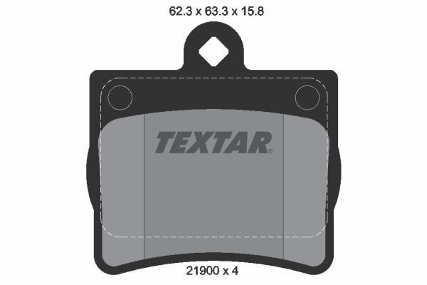 

Тормозные колодки Textar дисковые 2190003