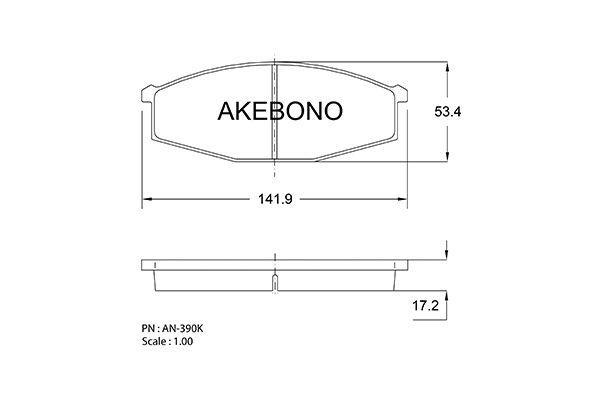 

Тормозные колодки Akebono дисковые AN390K