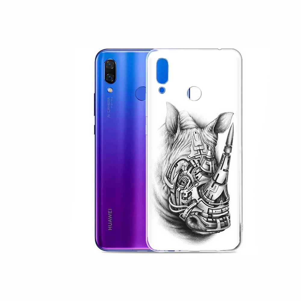 

Чехол MyPads Tocco для Honor Play стальной носорог, Прозрачный, Tocco