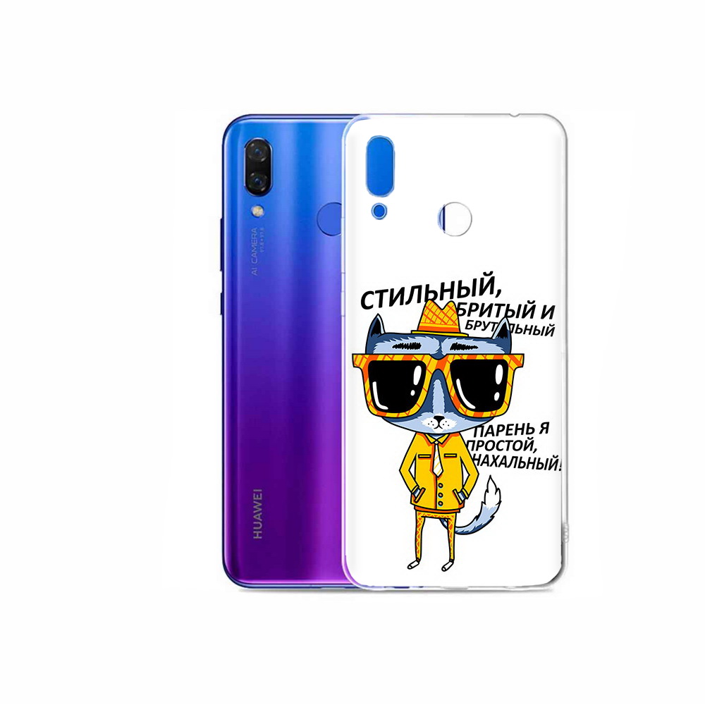 

Чехол MyPads Tocco для Honor Play стильный кот, Прозрачный, Tocco