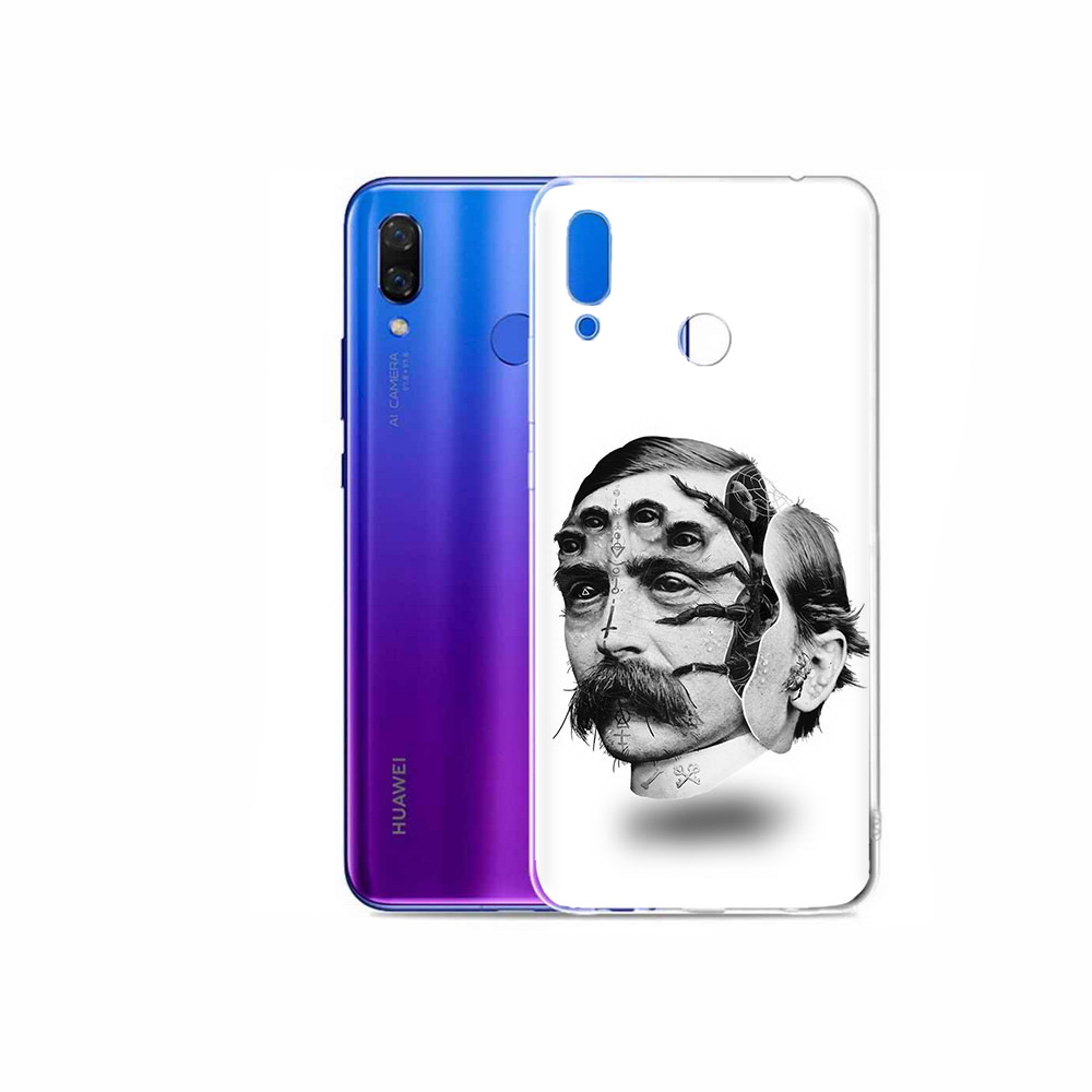 

Чехол MyPads Tocco для Honor Play страшное лицо мужчины, Прозрачный, Tocco